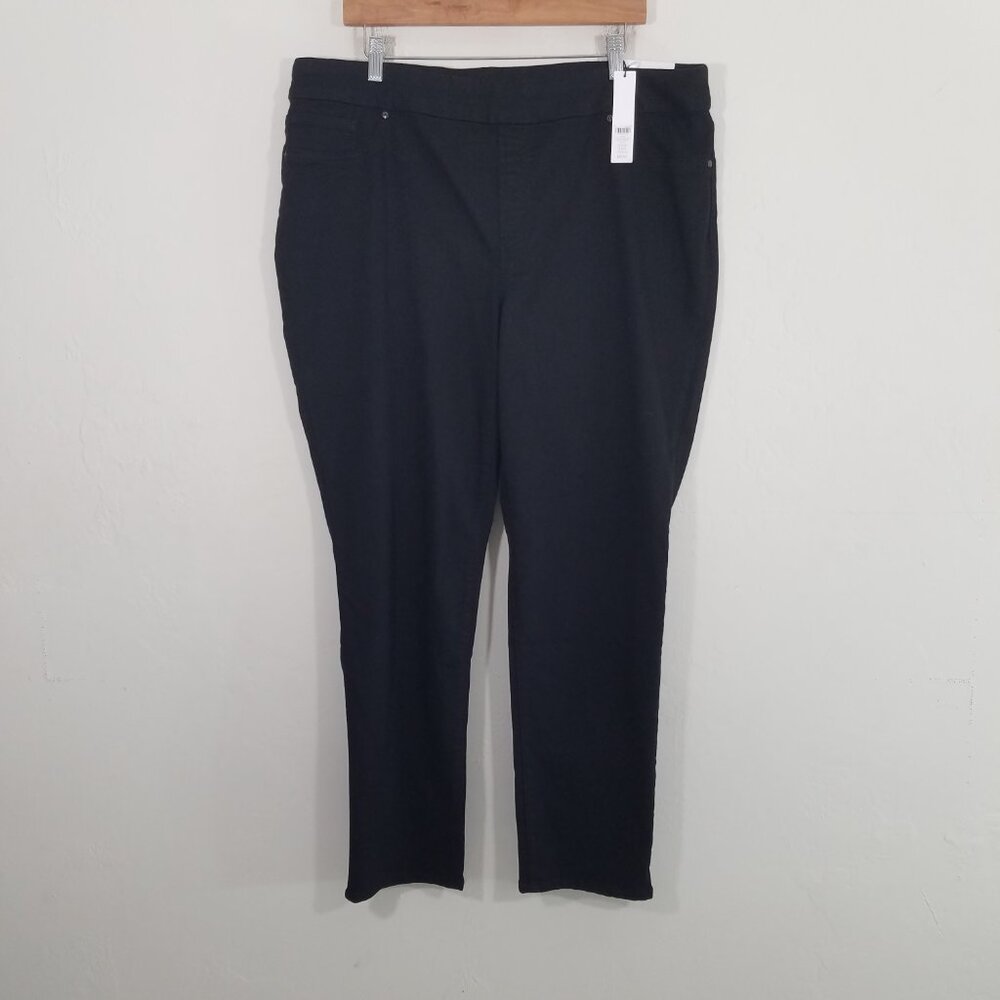 NWT Chico's Denim Pull-On Jegging Jean Fashion Black Stretch Size 3.5R